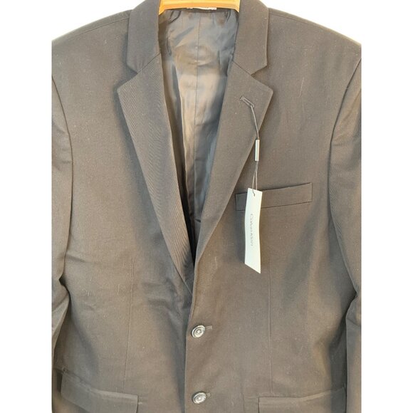 Calvin Klein Youth Boys Black Two-Button Suit Jacket Size 18R Polyester Blend - Picture 7 of 9